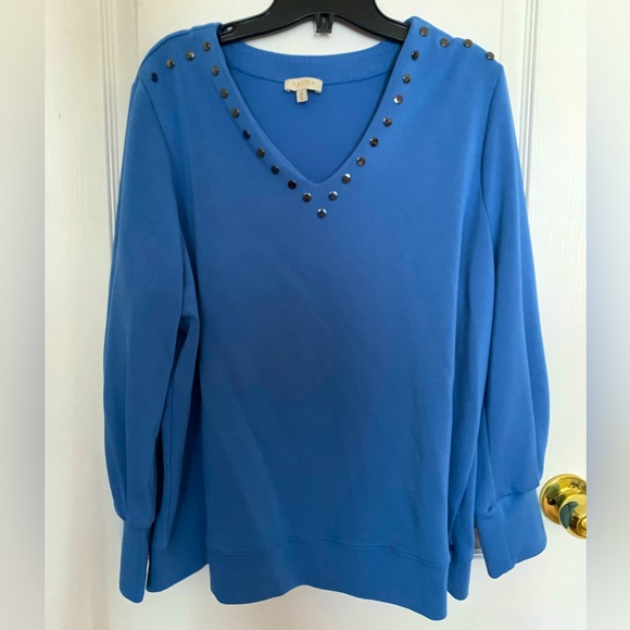 Laura Petites Light Blue Sweater (Size: XL) - Picture 1 of 5